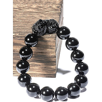 Vòng tay đá Obsidian 10mm mix Tỳ hưu 